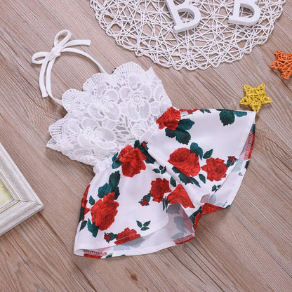 Baby Girls Halter One-Pieces Romper Jumpsuit Sunsuit Outfit Clothes 0-24M